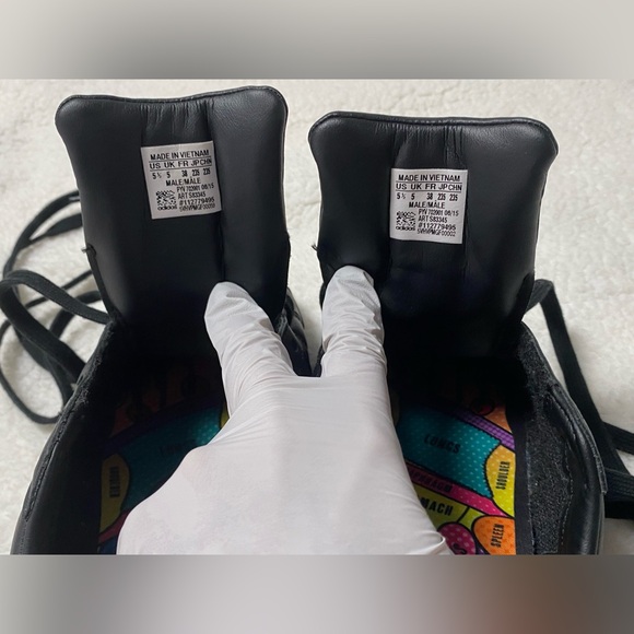 RARE NWOT Adidas Superstar x Pharrell Williams Sneakers in Black & Yellow - Picture 10 of 16